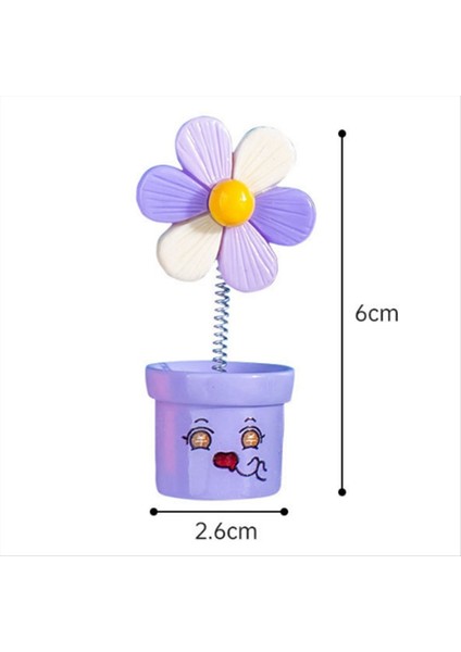 Araba Gösterge Tablosu Trim Flowerpot Süsleme Kafası Dans Flowerpot Karikatür Süsleme Araba Iç Müdür Sevimli Çiçek Süsleme (Yurt Dışından) fırsatları