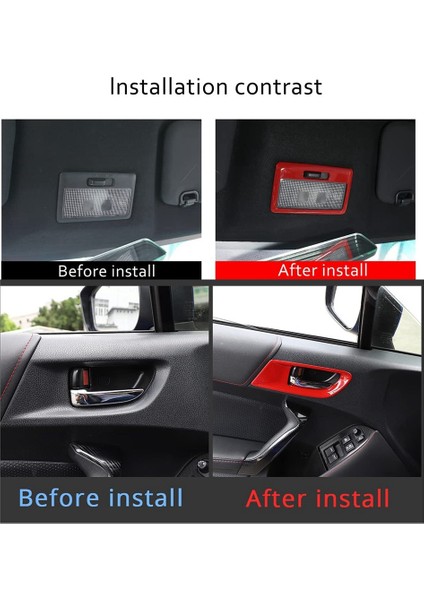 Subaru Brz Toyota Için 86 2012-2020 Araba Iç Kapı Tutucu Kapak Ön Okuma Lambası Döşeme Dekoratif Çerçeve Aksesuarları Kırmızı (Yurt Dışından) fırsatları