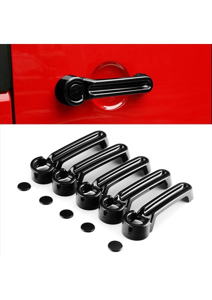 20X Dış Dış Kapı Kolu ve Jeep Wrangler Için Bagaj Kapağı Jk 07-17 Liberty 08-12 Dodge Nitro 07-11 Siyah 4dr (Yurt Dışından) modelleri