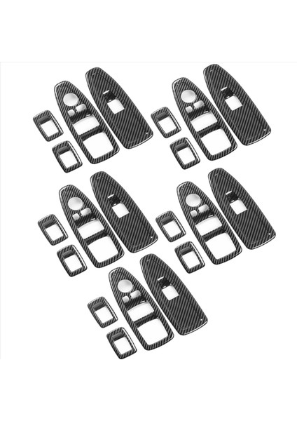 Bmw Için 5x 1 3 4 Serisi 3gt F20 F30 F31 F32 F36 Pencere Cam Kaldırma Düğmesi Dekorasyonu Abs Karbon Fiber Panel Dekorasyonu (Yurt Dışından)