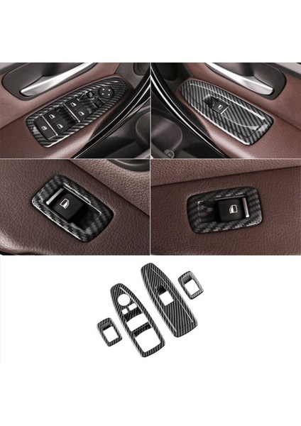 Bmw Için 5x 1 3 4 Serisi 3gt F20 F30 F31 F32 F36 Pencere Cam Kaldırma Düğmesi Dekorasyonu Abs Karbon Fiber Panel Dekorasyonu (Yurt Dışından) fiyatları