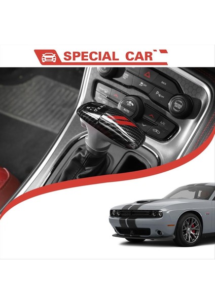 Dodge Charger Challenger 2015-2024 Durango 2018-2024 A Için Karbon Fiber Dişli Vites Değiştirme Kenası Kafa Trim (Yurt Dışından) modelleri