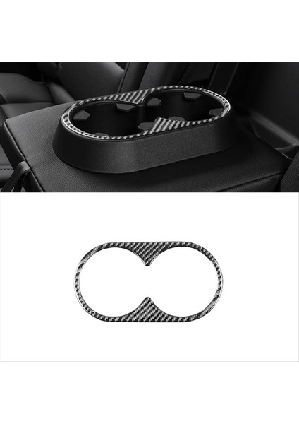 Chevy Için Karbon Fiber Silverado Gmc Sırrra 1500 2014-2018 Arka Su Kupası Tutucu Panel Kapak Trim Iç Aksesuarlar (Yurt Dışından) indirimleri