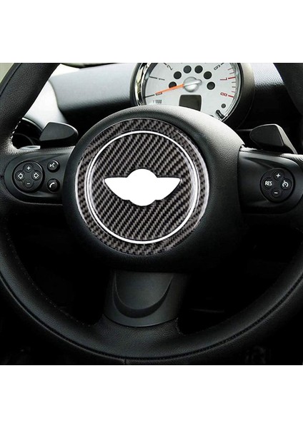 Mini Cooper R55 R56 R Serisi Aksesuarlar Için 5x Karbon Fiber Direksiyon Kapağı Çıkartma (Yurt Dışından) fırsatları