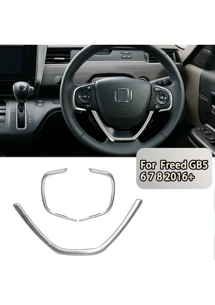Paslanmaz Çelik Direksiyon Paneli Dekorasyon Trim Araba Stil Kapağı Çıkartma Honda Freed Gb5 6 7 8 2016+ (Yurt Dışından) fiyatları