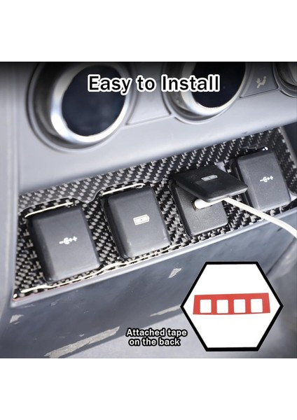 Land Rover Defender Için Karbon Fiber 110 130 2020-2024 Arka Şarj Portu Düğmesi Panel Kapak Trim Iç Aksesuarlar (Yurt Dışından) fırsatları