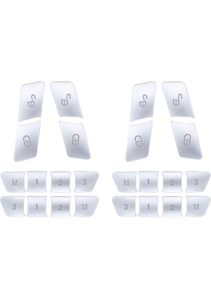 24PCS Araba Kapısı Koltuk Hafıza Kilit Düğmeleri Mercedes Için Çıkartmaları Kaplar Benz Cla/gla/glk/gle/cls/gl/ml/a/b/e (Yurt Dışından)