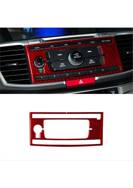Honda Accord 2013-2017 Için Kırmızı Karbon Fiber Merkez Konsol Paneli Kapak Döşeme Tip A (Yurt Dışından) fırsatları