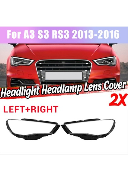 Sol Araba Far Lens Kapağı Kafa Hafif Lamba Gölge Kabuk Lens Lens Abajur Audi A3 S3 2013 2014 2015 2016 2016 (Yurt Dışından) fiyatları
