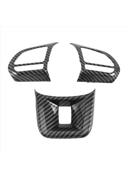 3pcs/set Abs Otomobil Direksiyon Düğmesi Kapak Çıkartma Iç Mekan Dekorasyonu Mg5 Mg6 Mg Hs Zs Araba Stil Karbon Fiber (Yurt Dışından)