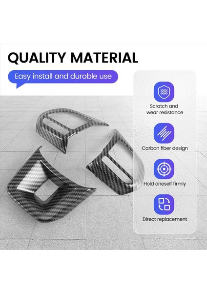 3pcs/set Abs Otomobil Direksiyon Düğmesi Kapak Çıkartma Iç Mekan Dekorasyonu Mg5 Mg6 Mg Hs Zs Araba Stil Karbon Fiber (Yurt Dışından) indirimleri