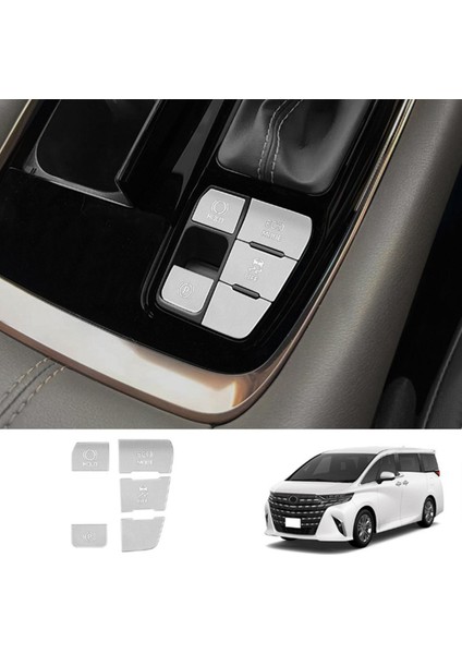 Toyota Alphard/vellfıre Için Araç El Bakı Düğmesi Sticker Alüminyum 40 Serisi 2023+ Dişli Düğmesi Sticker Gümüş (Yurt Dışından) fırsatları