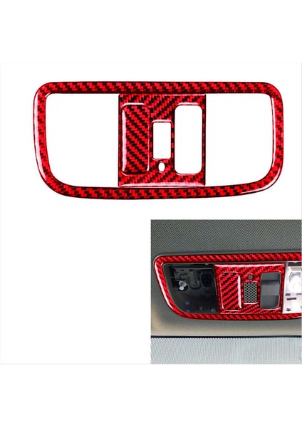 Honda Civic 8th 2006-2011 Için Kırmızı Karbon Fiber Havai Lamba Paneli Trim Kapağı (Yurt Dışından) modelleri