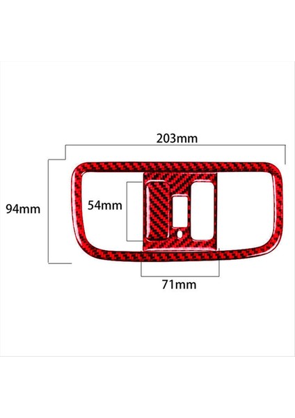 Honda Civic 8th 2006-2011 Için Kırmızı Karbon Fiber Havai Lamba Paneli Trim Kapağı (Yurt Dışından) fırsatları