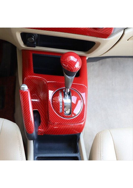 Honda Civic 2006-2011 Için Kırmızı Karbon Fiber Merkezi Konsol El Freni Kapak Şeridi Döşeme (Yurt Dışından) fırsatları