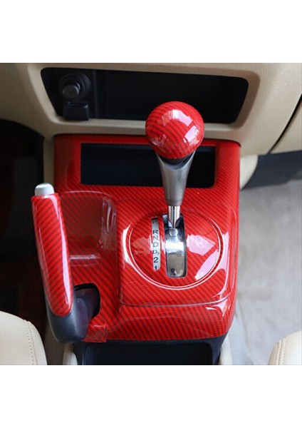 Honda Civic 2006-2011 Için Kırmızı Karbon Fiber Merkezi Konsol El Freni Kapak Şeridi Döşeme (Yurt Dışından) indirimleri