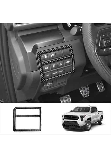 Araç Çok Fonksiyonlu Anahtar Panel Trim Çerçeve Kapak Toyota Tacoma 2024 Araç Iç Aksesuarları Karbon Fiber (Yurt Dışından) modelleri