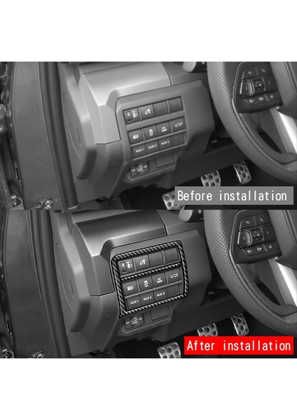 Araç Çok Fonksiyonlu Anahtar Panel Trim Çerçeve Kapak Toyota Tacoma 2024 Araç Iç Aksesuarları Karbon Fiber (Yurt Dışından) indirimleri