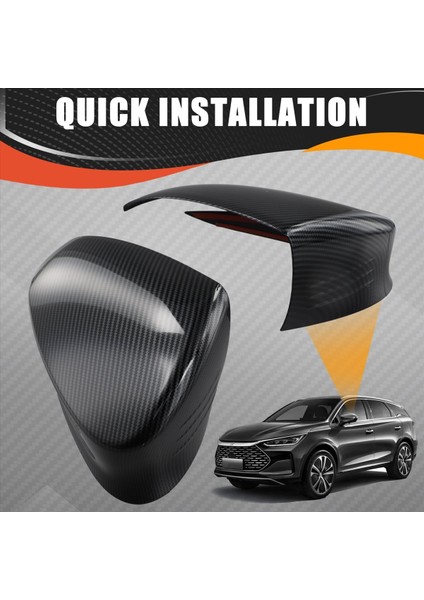 Araba Yan Kapı Ayna Kapağı Dikiz Aynası Kapağı Trim Koruyucu Karbon Fiber Byd Tang Için (Yurt Dışından) modelleri