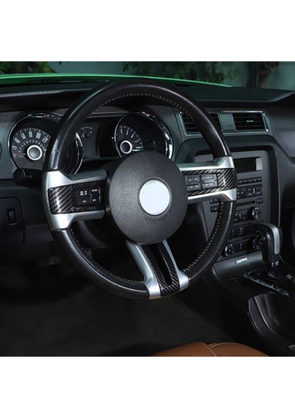 Ford Mustang 2009 Için Araç Direksiyon Simidi Kapağı Sticker Trim 2009 2011 2012 2012 2013 Iç Aksesuarlar (Yurt Dışından) indirimleri