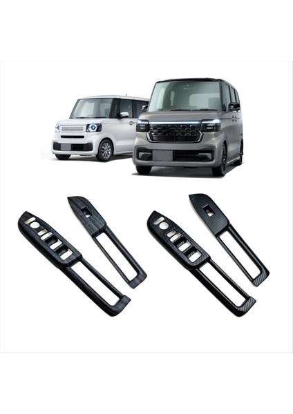 Araba Penceresi Cam Kaldırma Düğmesi Trim Anahtarı Kapak Kapısı Kol Dayama Paneli Honda N-Box Jf5 Jf6 2023 Karbon Fiber Desen (Yurt Dışından) fiyatları