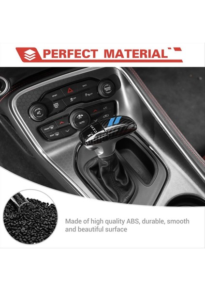 Dodge Charger Challenger 2015-2024 Durango 2018-2024 Için Karbon Fiber Dişli Vites Değiştirme Düğmesi Kapağı Kaplama (Yurt Dışından) fırsatları