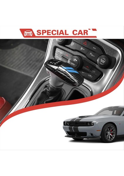 Dodge Charger Challenger 2015-2024 Durango 2018-2024 Için Karbon Fiber Dişli Vites Değiştirme Düğmesi Kapağı Kaplama (Yurt Dışından) indirimleri
