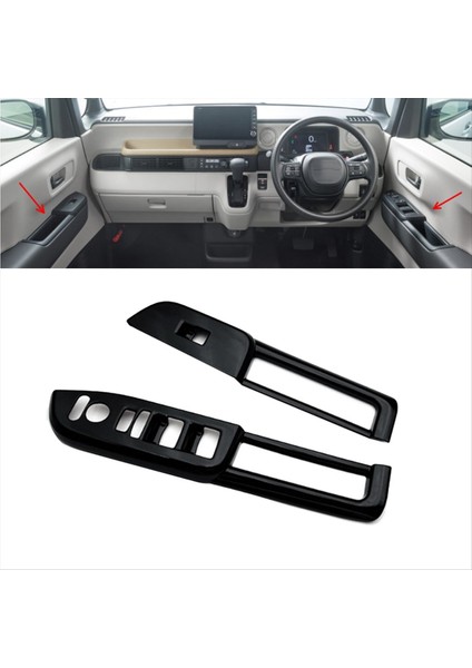 Araba Penceresi Cam Asansör Düğmesi Trim Anahtarı Kapak Kapısı Kol Dayama Paneli Honda N-Box Jf5 Jf6 2023 Parlak Siyah (Yurt Dışından) modelleri