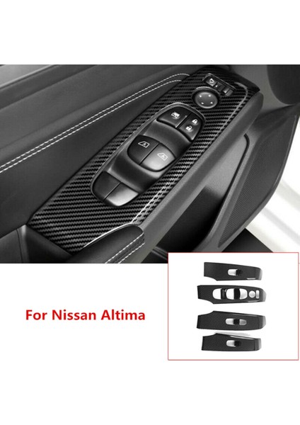 Karbon Fiber Pencere Asansör Paneli Anahtarı Kapak Nissan Altima Teana 2019 2020 2021 Aksesuarlar Iç Dekorasyon (Yurt Dışından) fırsatları