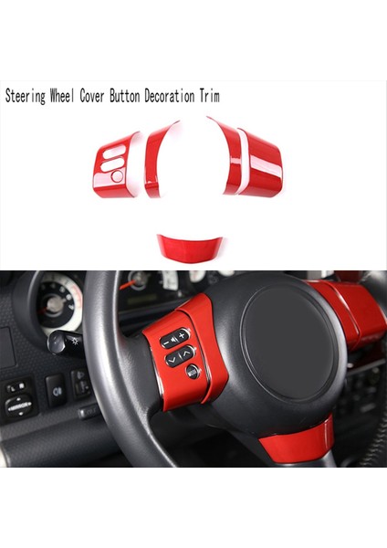 A- Direksiyon Simidi Kapağı Düğmesi Dekorasyon Çıkartmaları Toyota Fj Cruiser 2007-2021 Için Trim (Yurt Dışından) fiyatları