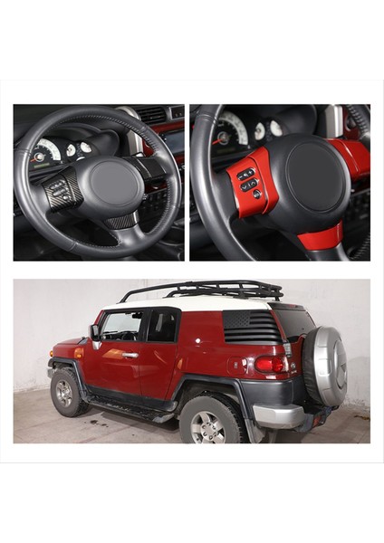 A- Direksiyon Simidi Kapağı Düğmesi Dekorasyon Çıkartmaları Toyota Fj Cruiser 2007-2021 Için Trim (Yurt Dışından) fırsatları