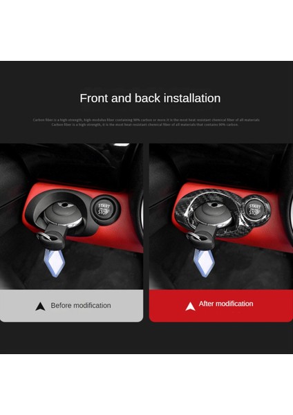 Araba Ateşleme Anahtarı Kapağı Trim Mini Cooper R54 R56 Için Gerçek Karbon Fiber Iç Çıkartma Değiştirme (Yurt Dışından) fırsatları