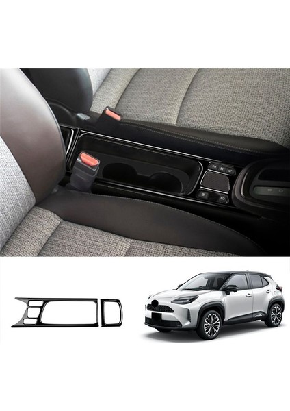 2pcs Merkez Konsol Panel Su Kupası Tutucu Toyota Yaris Cross Için Döşeme Etiketi 2021 2022 2023 Rhd Siyah (Yurt Dışından) fiyatları