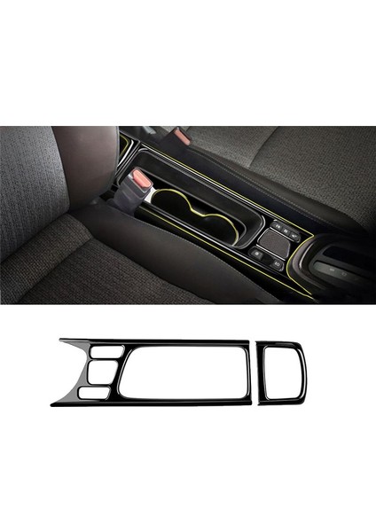 2pcs Merkez Konsol Panel Su Kupası Tutucu Toyota Yaris Cross Için Döşeme Etiketi 2021 2022 2023 Rhd Siyah (Yurt Dışından) modelleri