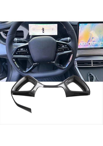 Direksiyon Simidi Çerçeve Dekor Anahtar Düğmesi Kapak Trim Dekorasyon Byd Cout / Byd Atto 4 Için Karbon Fiber Renk (Yurt Dışından) fiyatları