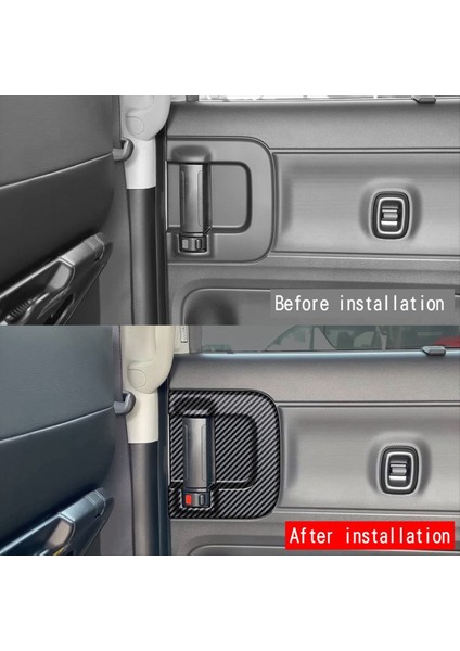 Suzuki Spacia Özel MK04 2017-2024 Araba Orta Kapı Iç Tutar Çerçeve Döşeme Sticker Karbon Fiber (Yurt Dışından) fırsatları