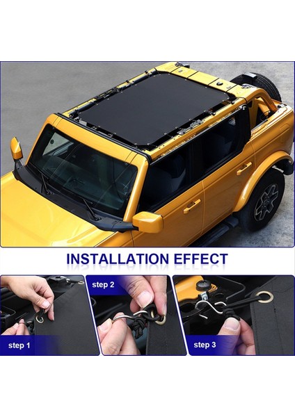 Ford Bronco 2021-2024 Için Yumuşak Üst Araba Anti Uv Güneş Koruma Güneşlik Kapağı (Yurt Dışından) modelleri