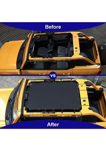 Ford Bronco 2021-2024 Için Yumuşak Üst Araba Anti Uv Güneş Koruma Güneşlik Kapağı (Yurt Dışından) fırsatları