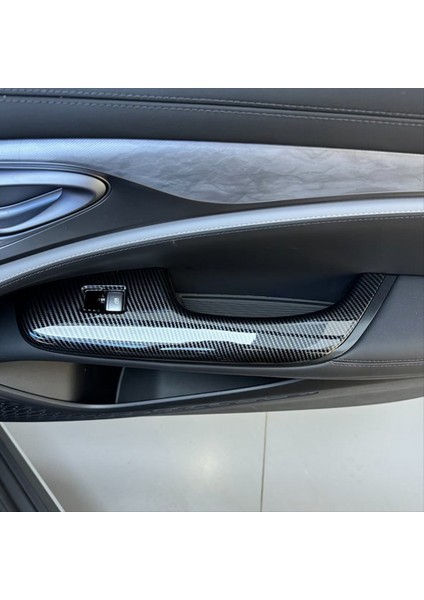 Araba Pencere Asansör Anahtarı Düğmesi Kapak Iç Kapı Koltuk Tesisi Trim Panel Byd Cout / Byd Atto 4 Için Karbon Fiber Renk (Yurt Dışından) modelleri
