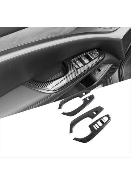 Araba Pencere Asansör Anahtarı Düğmesi Kapak Iç Kapı Koltuk Tesisi Trim Panel Byd Cout / Byd Atto 4 Için Karbon Fiber Renk (Yurt Dışından) fırsatları