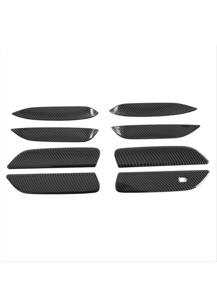 Dış Dış Kapı Kolu ve Kase Koruması Kapağı Byd Yunus Için Karbon Fiber Rengi Trim Karbon Fiber Rengi (Yurt Dışından)