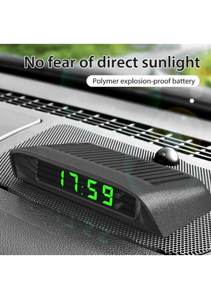 Gece Ekranlı Araba Saatleri Termometre Otomatik Dahili Sopa-On Dijital Saat Güneş Enerjili 24 Saatlik Araba Saati (Yurt Dışından) modelleri