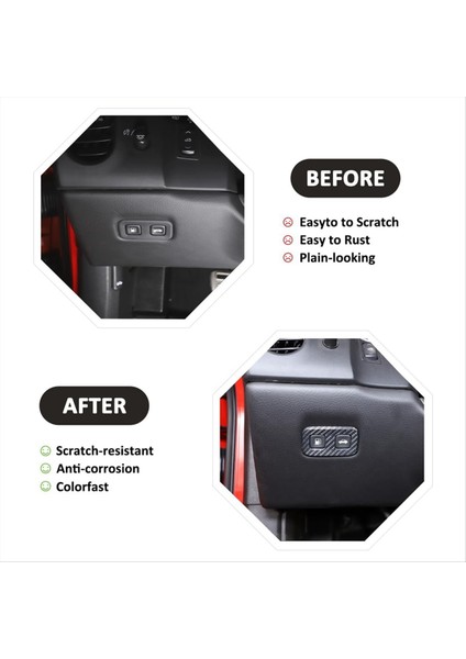 Karbon Fiber Araç Yakıt Deposu Kapak Anahtarı Düğmesi Çerçeve Chevrolet Corvette C6 2005-2013 Iç Aksesuarlar Siyah (Yurt Dışından) modelleri