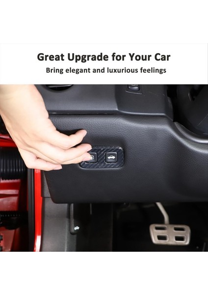 Karbon Fiber Araç Yakıt Deposu Kapak Anahtarı Düğmesi Çerçeve Chevrolet Corvette C6 2005-2013 Iç Aksesuarlar Siyah (Yurt Dışından) indirimleri