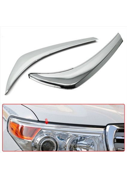Toyota Land Cruiser 2002-2015 Için 2x Araba Far Kapağı Lamba Kaşları Dekoratif Aksesuarlar (Yurt Dışından) fiyatları