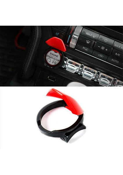 2x Araba Kontak Anahtar Düğmesi Kapak Ateşleme Motoru Başlatma Durak Düğmesi Kapak Ford Mustang 2015 2016 2017 2018 (Yurt Dışından) fiyatları