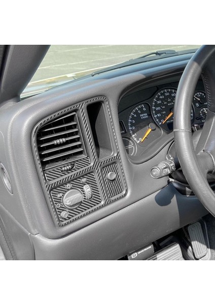 Chevy Silverado Için Karbon Fiber 1500 1999-2002 Merkez Konsol Sürücü Yan Hava Çıkış Havalandırma Kapak Trim Aksesuarları B (Yurt Dışından) fırsatları