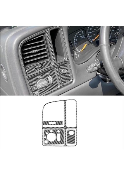 Chevy Silverado Için Karbon Fiber 1500 1999-2002 Merkez Konsol Sürücü Yan Hava Çıkış Havalandırma Kapak Trim Aksesuarları B (Yurt Dışından) indirimleri