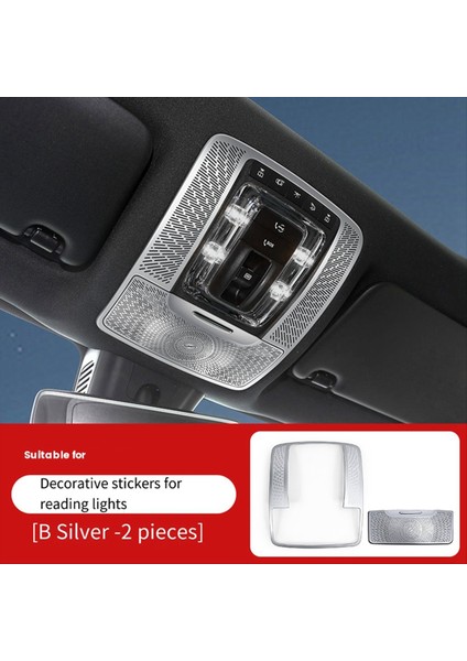 2pcs Araba Iç Okuma Işık ve Gözlükler Kılıf Döşeme Çerçevesi Sticker Mercedes Benz A B Cla Glb Eqa Gla Gls 2019-2024 (Yurt Dışından) fırsatları