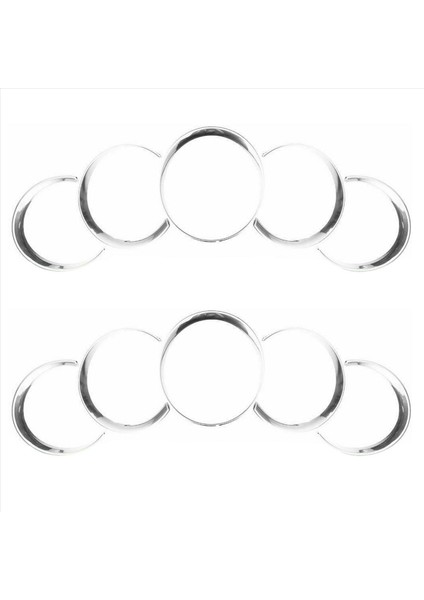 Porsche Için 2x Cayenne 958 2011-2018 Gümüş Araç Gösterge Tablosu Ölçer Yüzük Kapakları Trim Iç Dekorasyonu (Yurt Dışından)